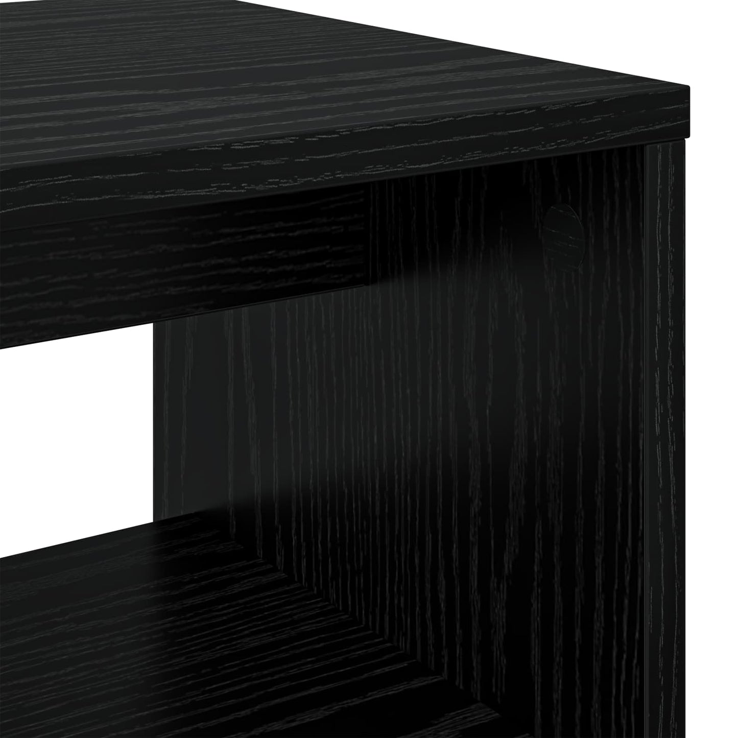 vidaXL TV Cabinet Black Oak 80 x 30 x 40 cm Engineered Wood