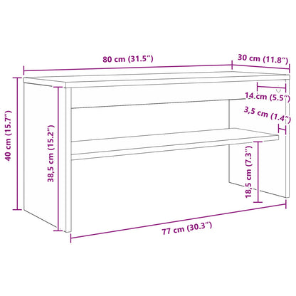 vidaXL TV Cabinet Sonoma Oak 80 x 30 x 40 cm Engineered Wood