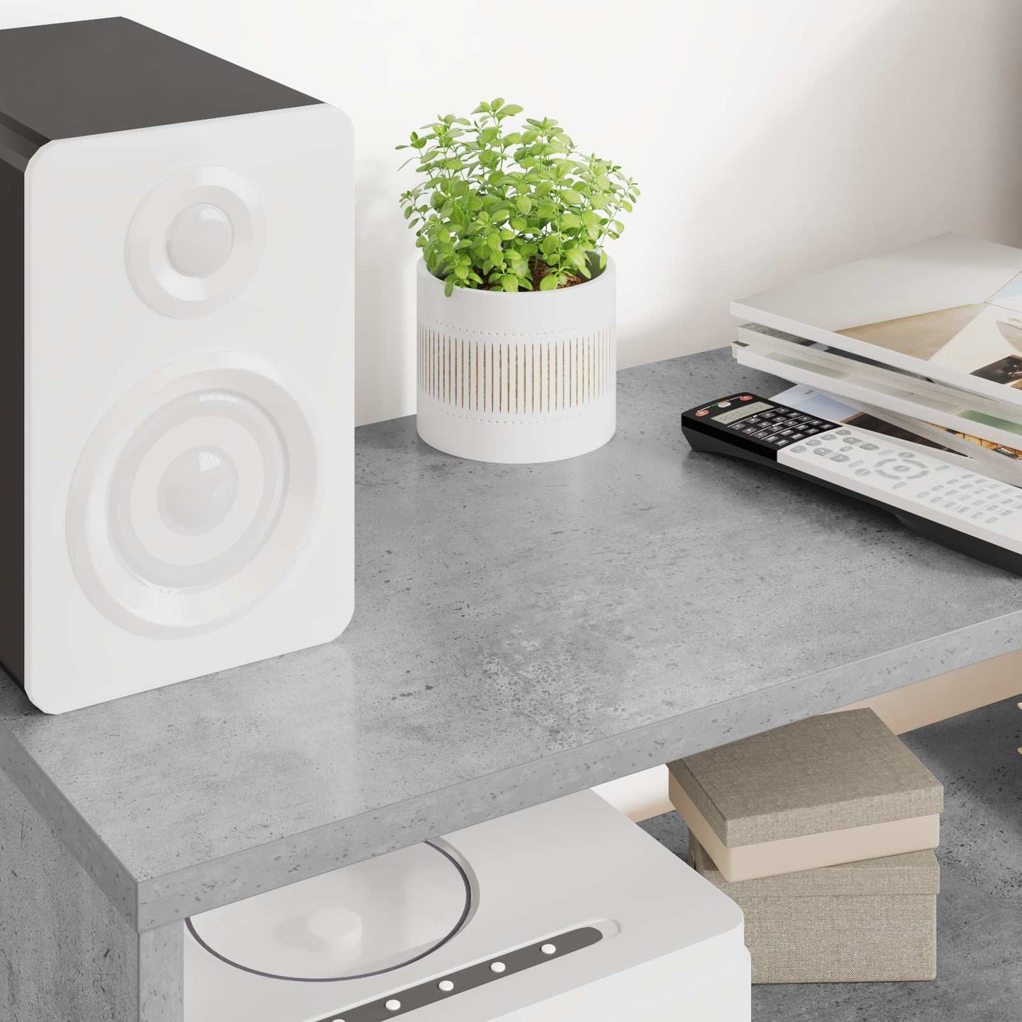 vidaXL TV Cabinet Concrete Grey 80 x 30 x 40 cm Engineered Wood