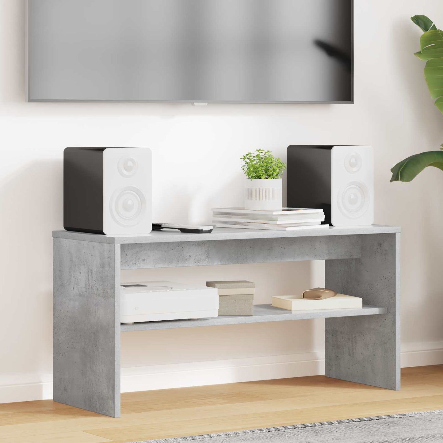 vidaXL TV Cabinet Concrete Grey 80 x 30 x 40 cm Engineered Wood