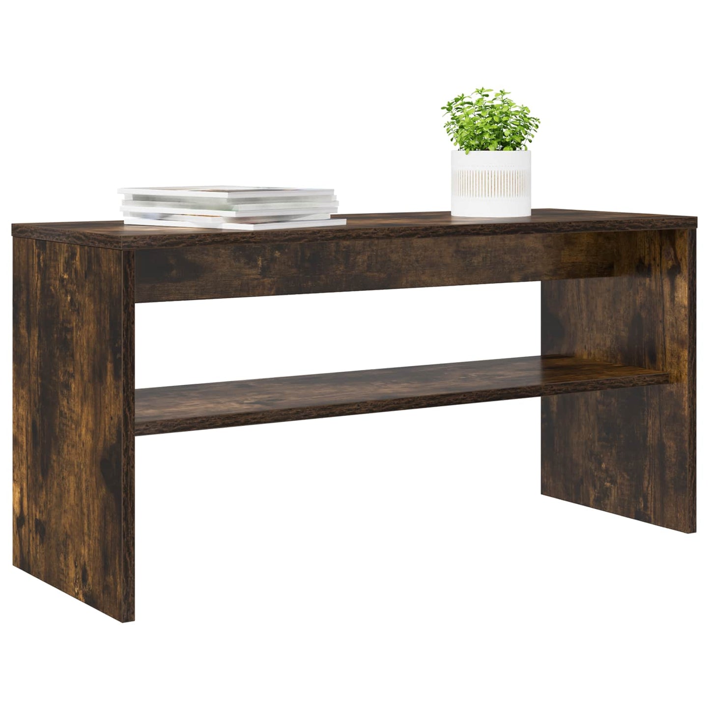 vidaXL TV Cabinet Smoked Oak 80 x 30 x 40 cm Engineered Wood