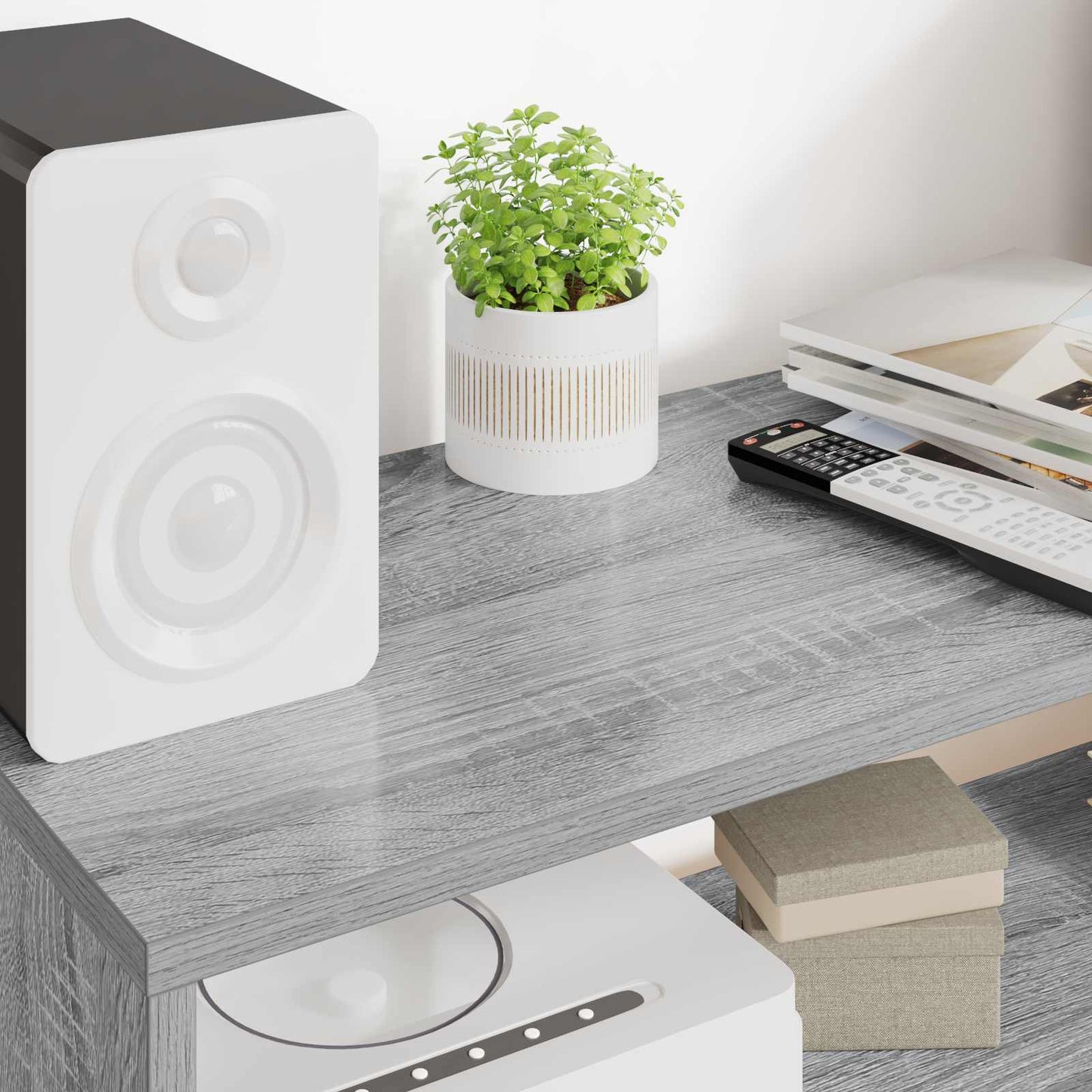 vidaXL TV Cabinet Grey Sonoma 80 x 30 x 40 cm Engineered Wood