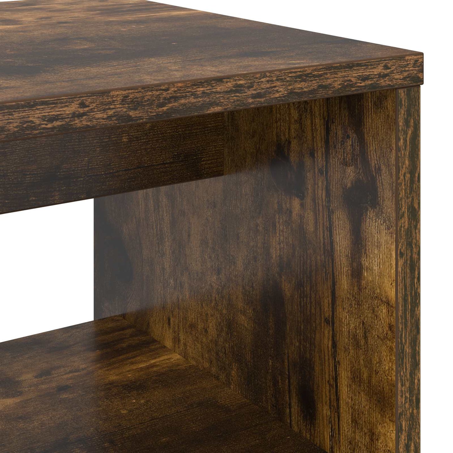 vidaXL TV Cabinet Smoked Oak 100 x 30 x 40 cm Engineered Wood