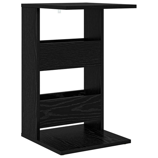 vidaXL Side Table Black Oak 40 x 35 x 60.5 cm Engineered Wood