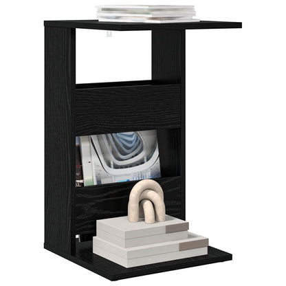 vidaXL Side Table Black Oak 40 x 35 x 60.5 cm Engineered Wood