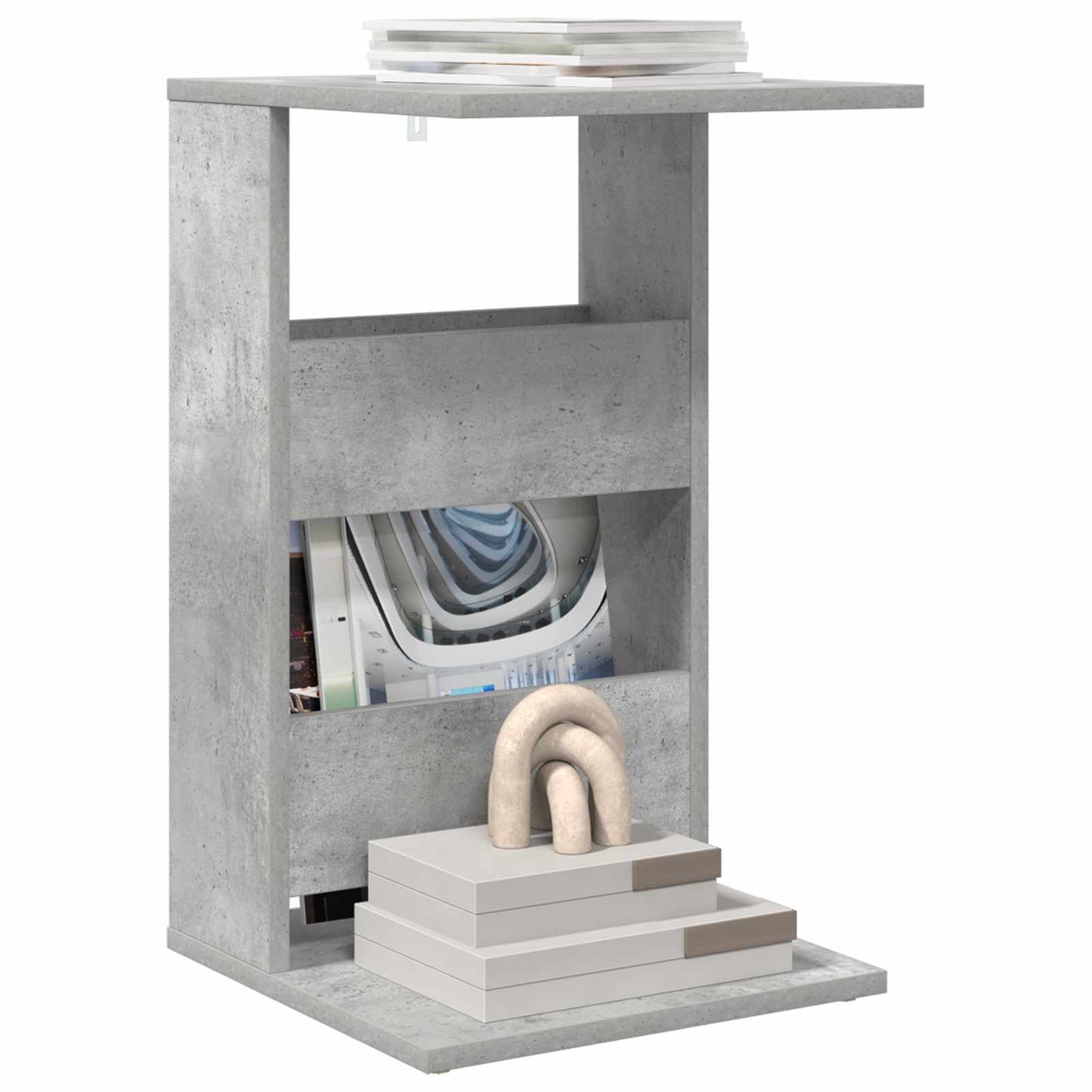 vidaXL Side Table Concrete Grey 40 x 35 x 60.5 cm Engineered Wood