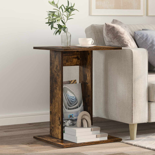 vidaXL Side Table Smoked Oak 45 x 40 x 62.5 cm Engineered Wood