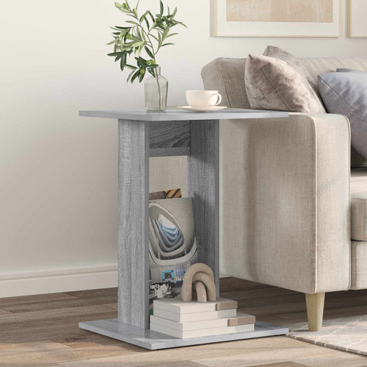 vidaXL Side Table Grey Sonoma 45 x 40 x 62.5 cm Engineered Wood