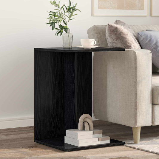 vidaXL Side Table Black Oak 45 x 40 x 62.5 cm Engineered Wood