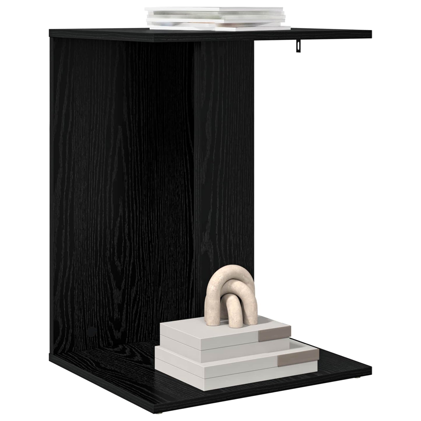 vidaXL Side Table Black Oak 45 x 40 x 62.5 cm Engineered Wood