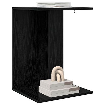 vidaXL Side Table Black Oak 45 x 40 x 62.5 cm Engineered Wood