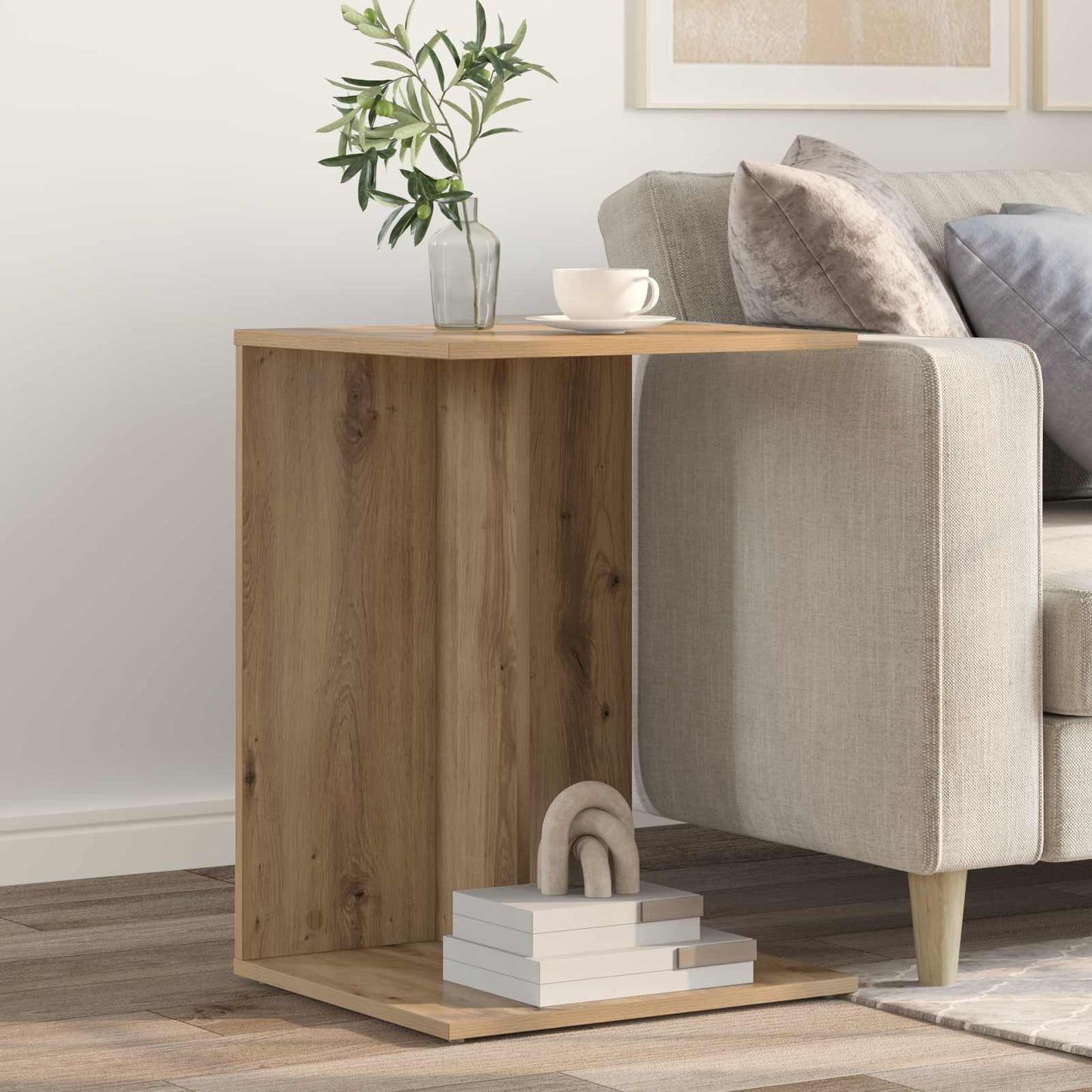 vidaXL Side Table Artisan Oak 45 x 40 x 62.5 cm Engineered Wood