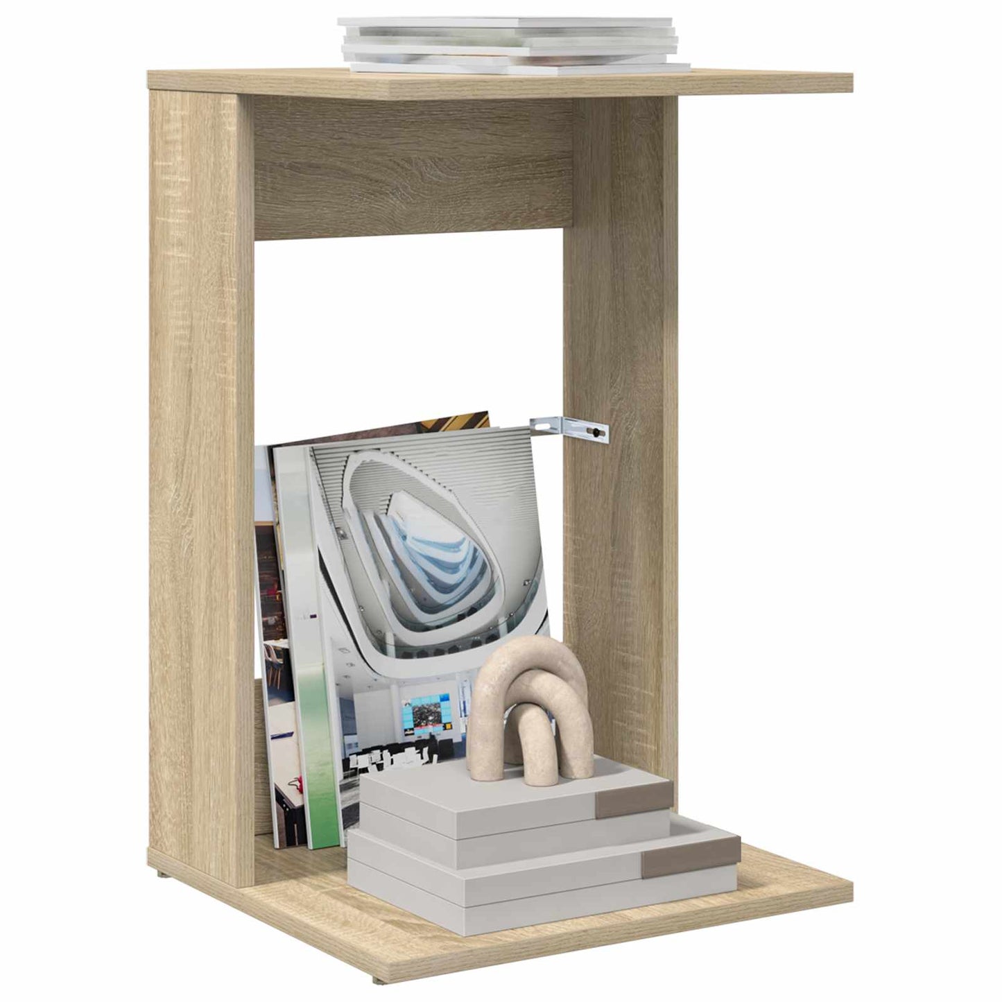 vidaXL Side Table Sonoma Oak 40 x 38 x 62.5 cm Engineered Wood