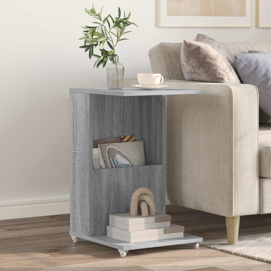 vidaXL Side Table Grey Sonoma 40 x 35 x 60 cm Engineered Wood