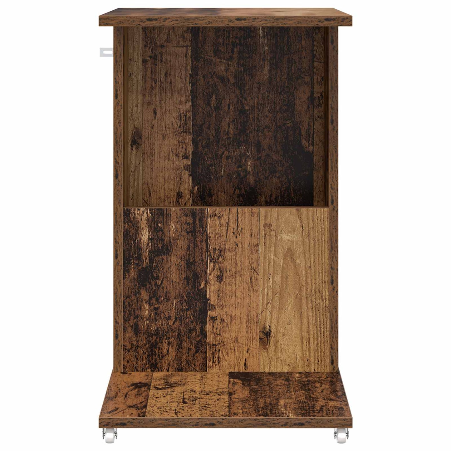 vidaXL Side Table with Wheel Old Wood 40 x 35 x 60 cm Engineered Wood