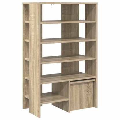 vidaXL Shoe Cabinet with Shelf 2 pcs Sonoma Oak Engineered Wood