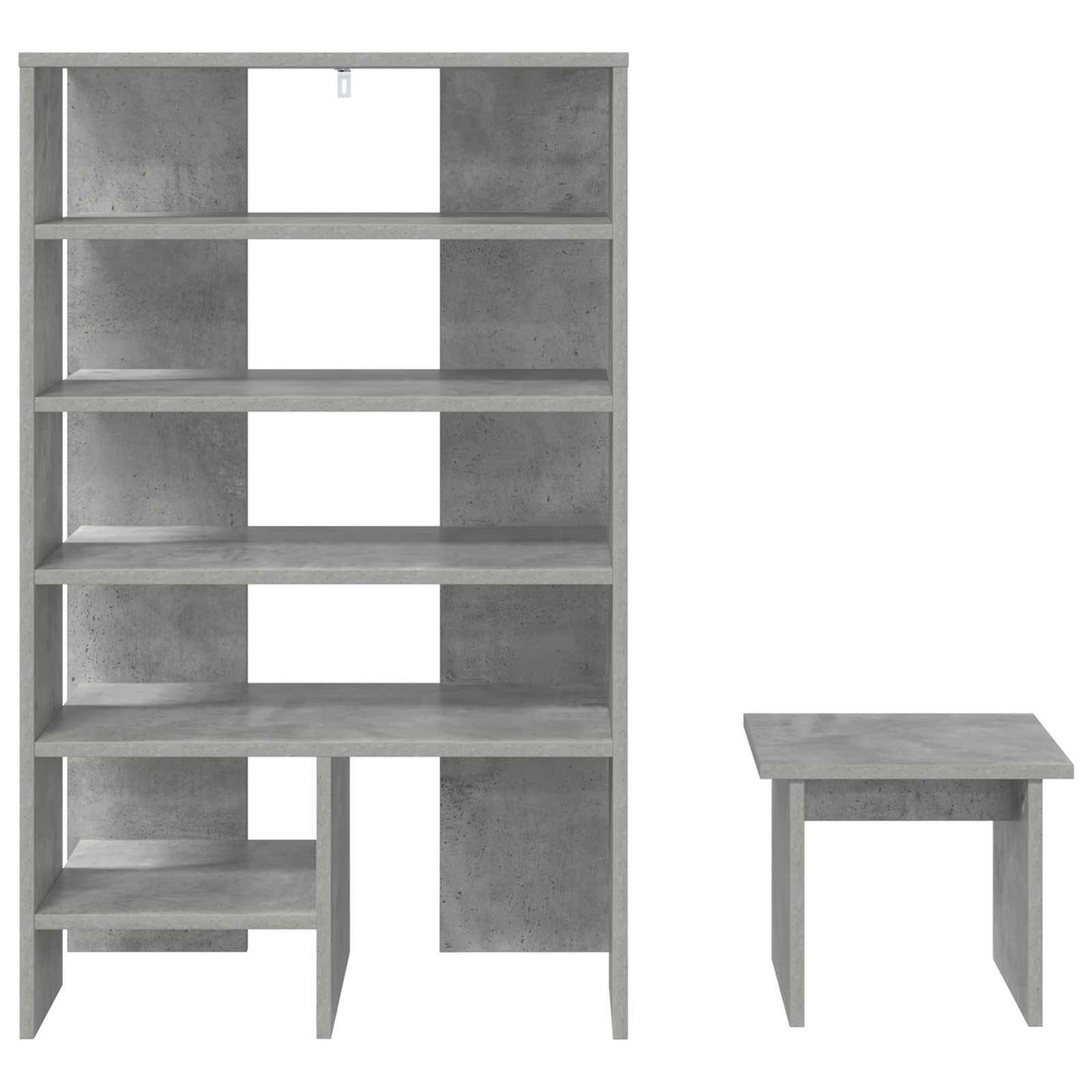 vidaXL Shoe Cabinet with Shelf 2 pcs Concrete Grey Engineered Wood