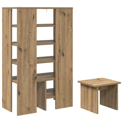vidaXL Shoe Cabinet with Shelf 2 pcs Artisan Oak Engineered Wood