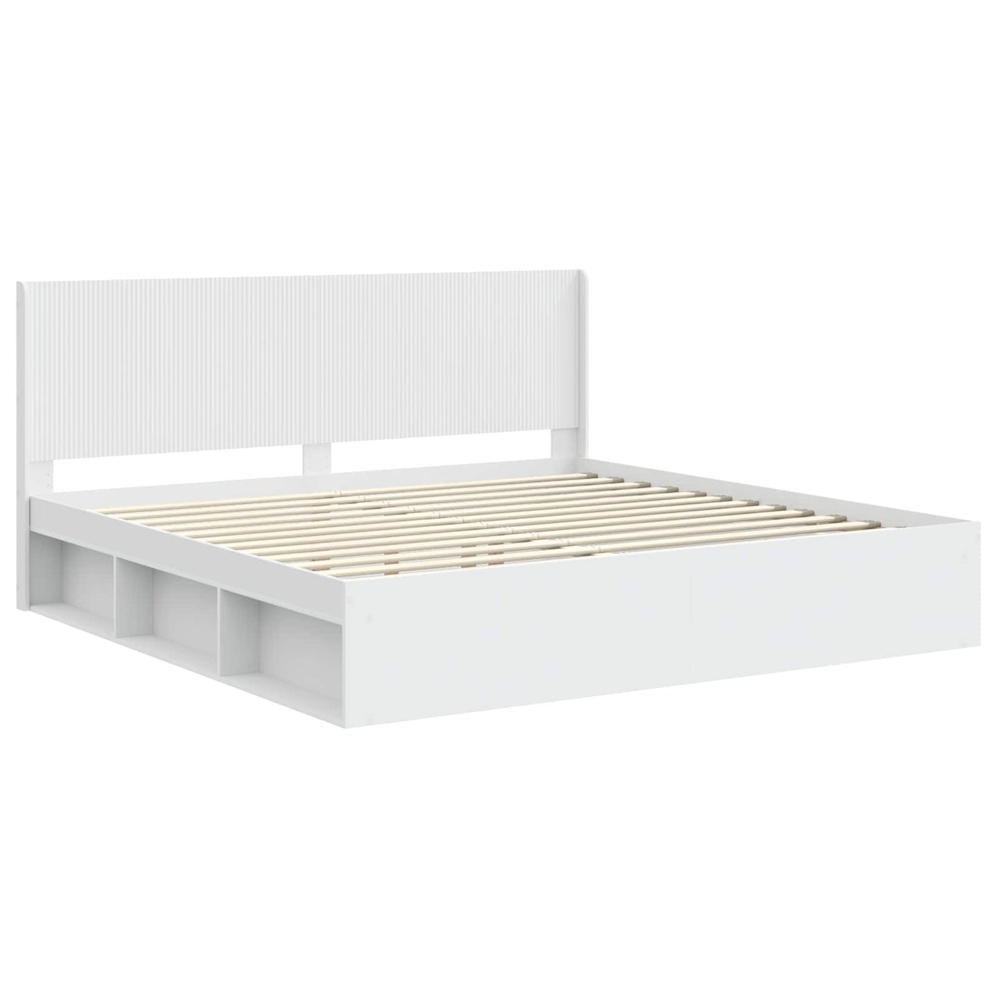 vidaXL Bed Frame with Storage and Headboard 2 pcs Engineered Wood