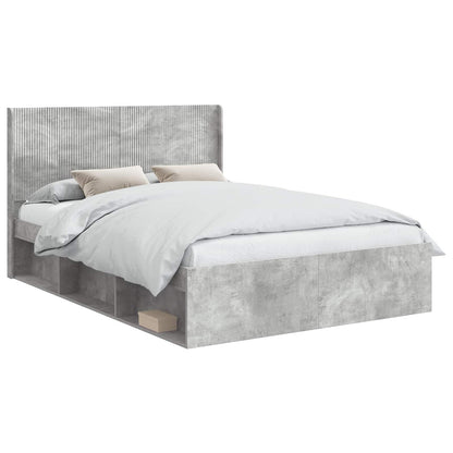 vidaXL Bed Frame with Storage and Headboard 2 pcs Engineered Wood