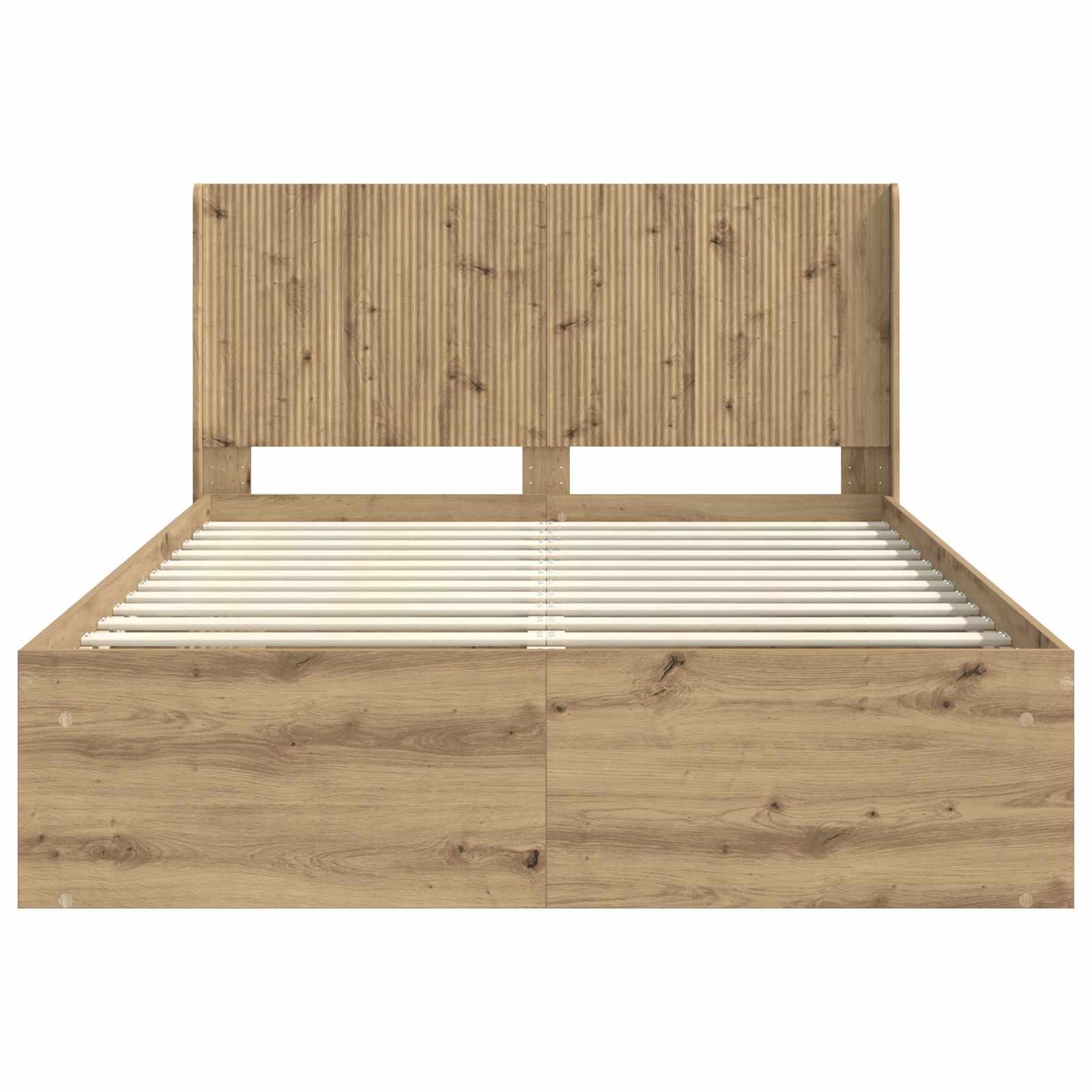 vidaXL Bed Frame with Storage and Headboard Artisan Oak 150 x 200 cm