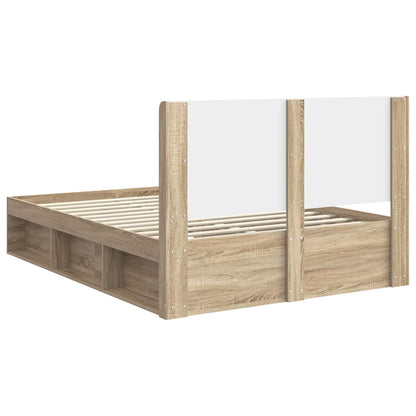 vidaXL Bed Frame with Storage and Headboard 2 pcs Engineered Wood
