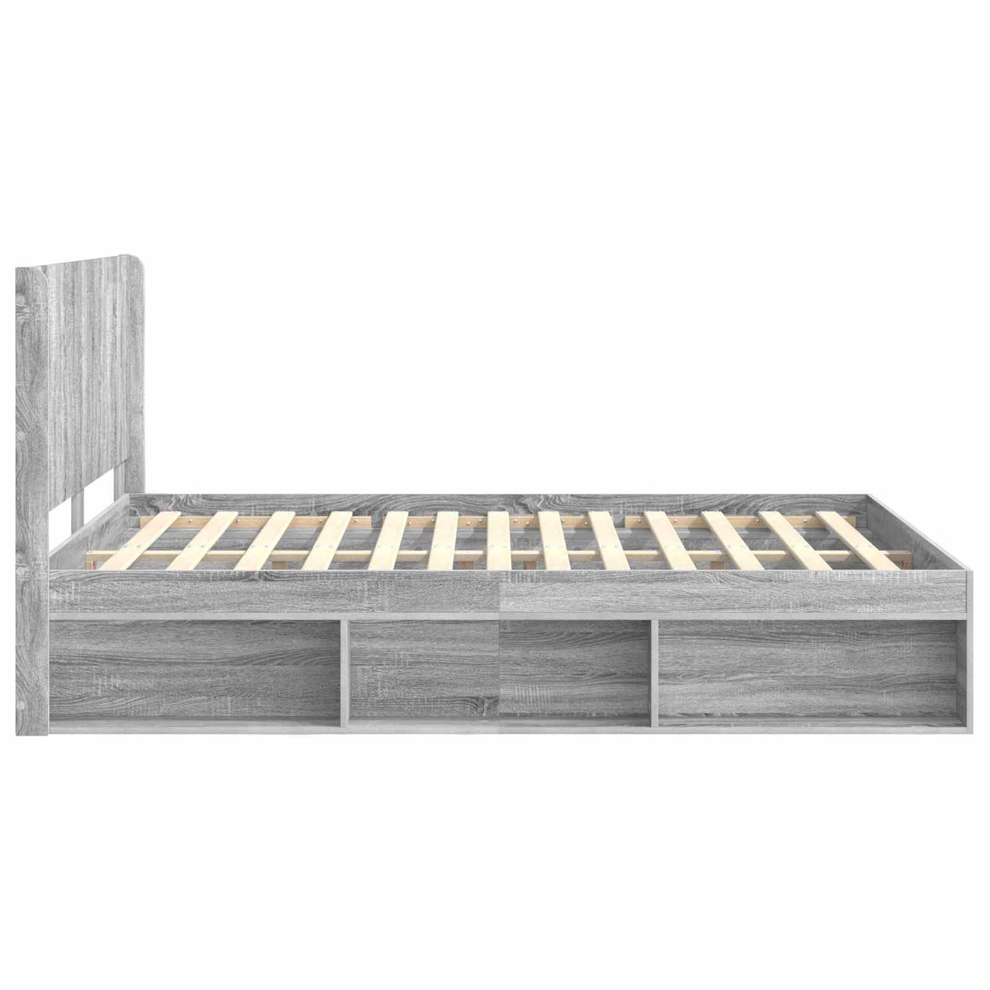 vidaXL Bed Frame with Storage and Headboard 2 pcs Engineered Wood
