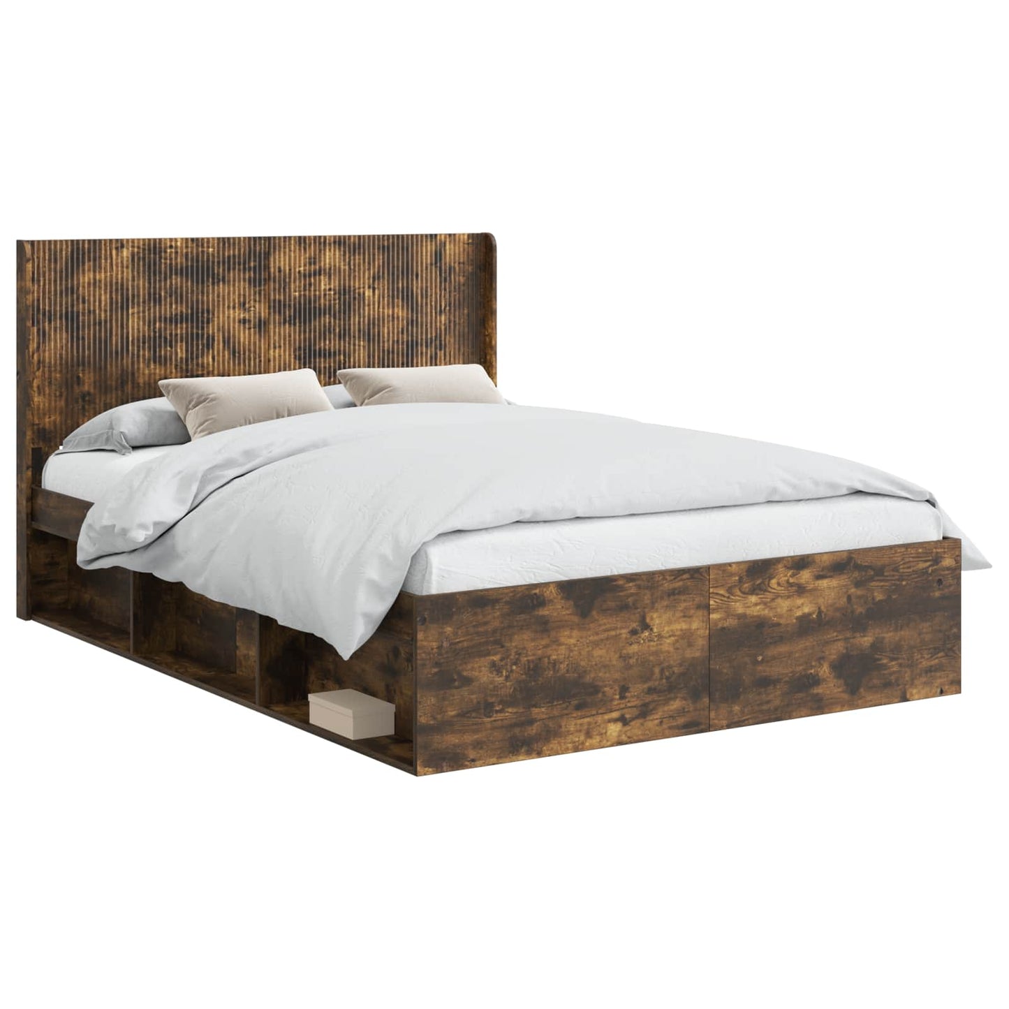 vidaXL Bed Frame with Storage and Headboard 2 pcs Engineered Wood