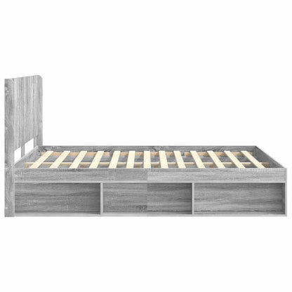 vidaXL Bed Frame with Storage and Headboard 2 pcs Engineered Wood