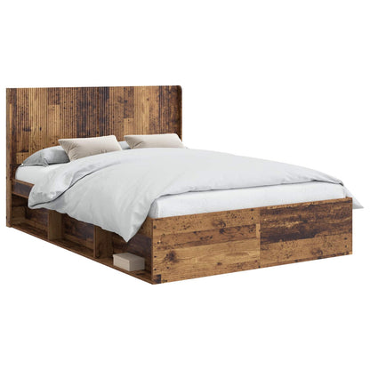 vidaXL Bed Frame with Storage and Headboard 3 pcs Engineered Wood