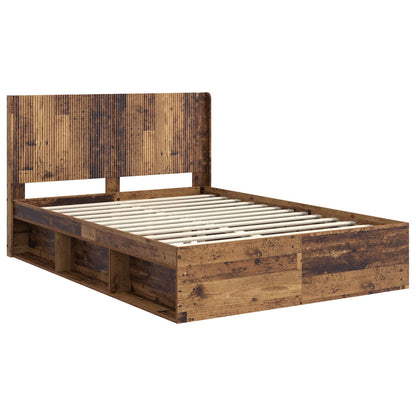 vidaXL Bed Frame with Storage and Headboard 3 pcs Engineered Wood