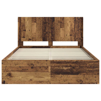 vidaXL Bed Frame with Storage and Headboard 3 pcs Engineered Wood