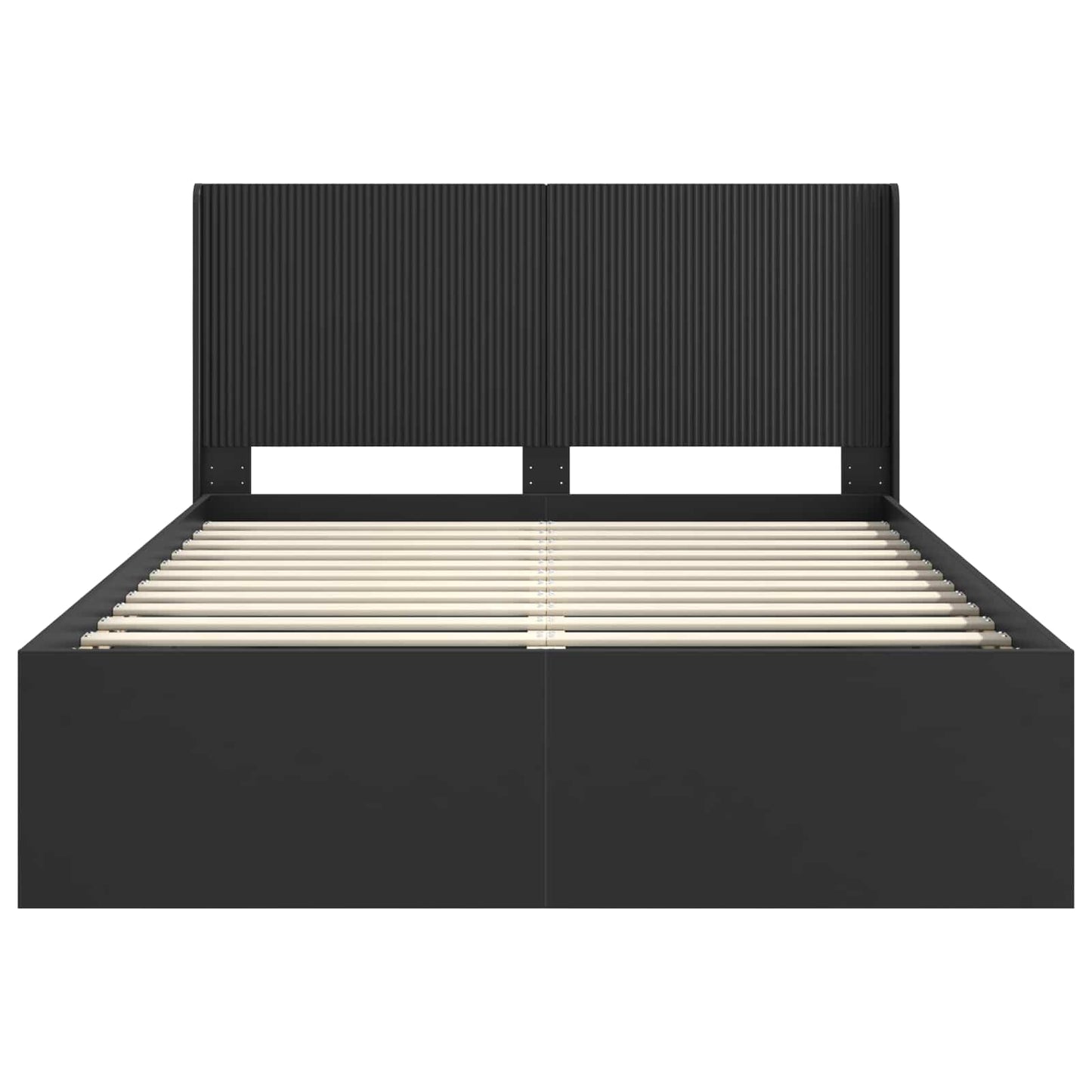 vidaXL Bed Frame with Storage and Headboard Black 120 x 200 cm