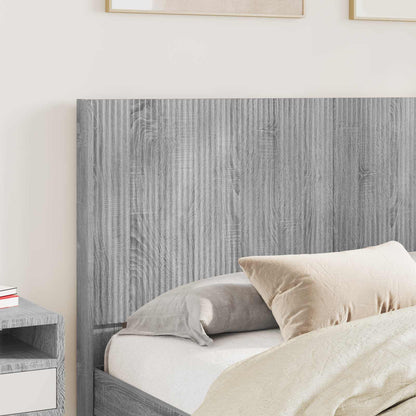 vidaXL Bed Frame with Storage and Headboard Grey Sonoma 120 x 200 cm