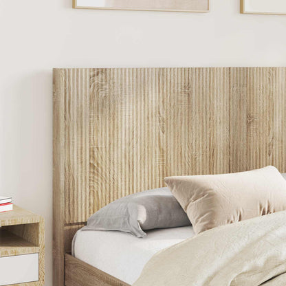 vidaXL Bed Frame with Storage and Headboard Sonoma Oak 120 x 190 cm