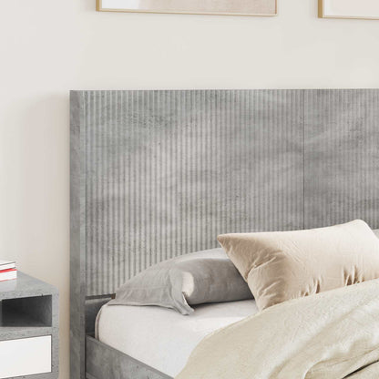 vidaXL Bed Frame with Storage and Headboard Concrete Grey 120 x 190 cm