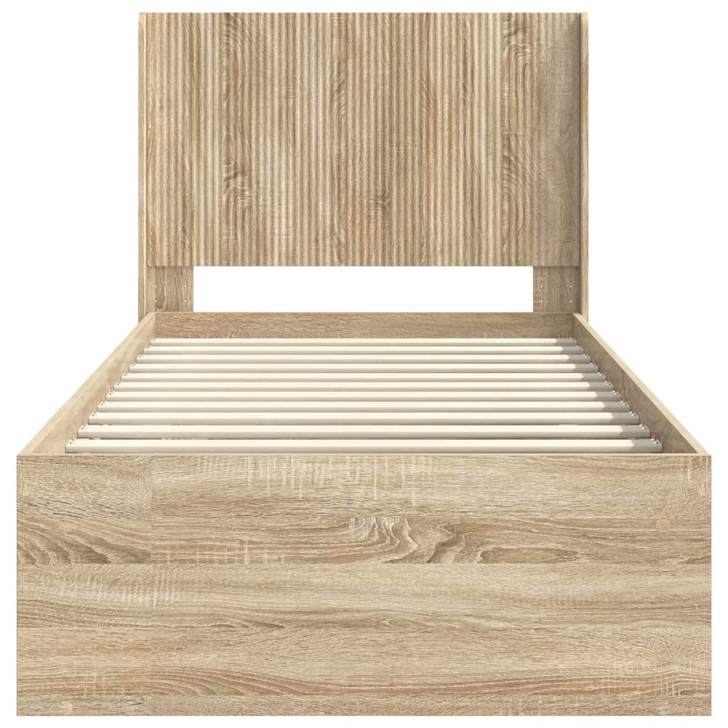 vidaXL Bed Frame with Storage and Headboard Sonoma Oak 100 x 200 cm