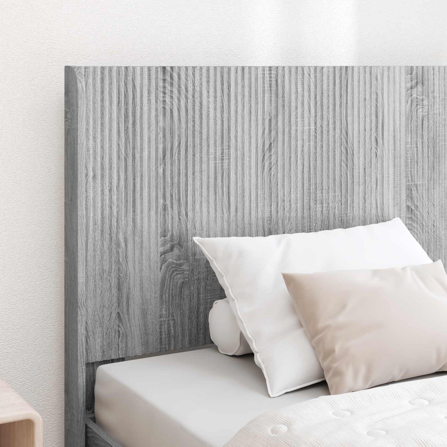 vidaXL Bed Frame with Storage and Headboard Grey Sonoma 90 x 190 cm