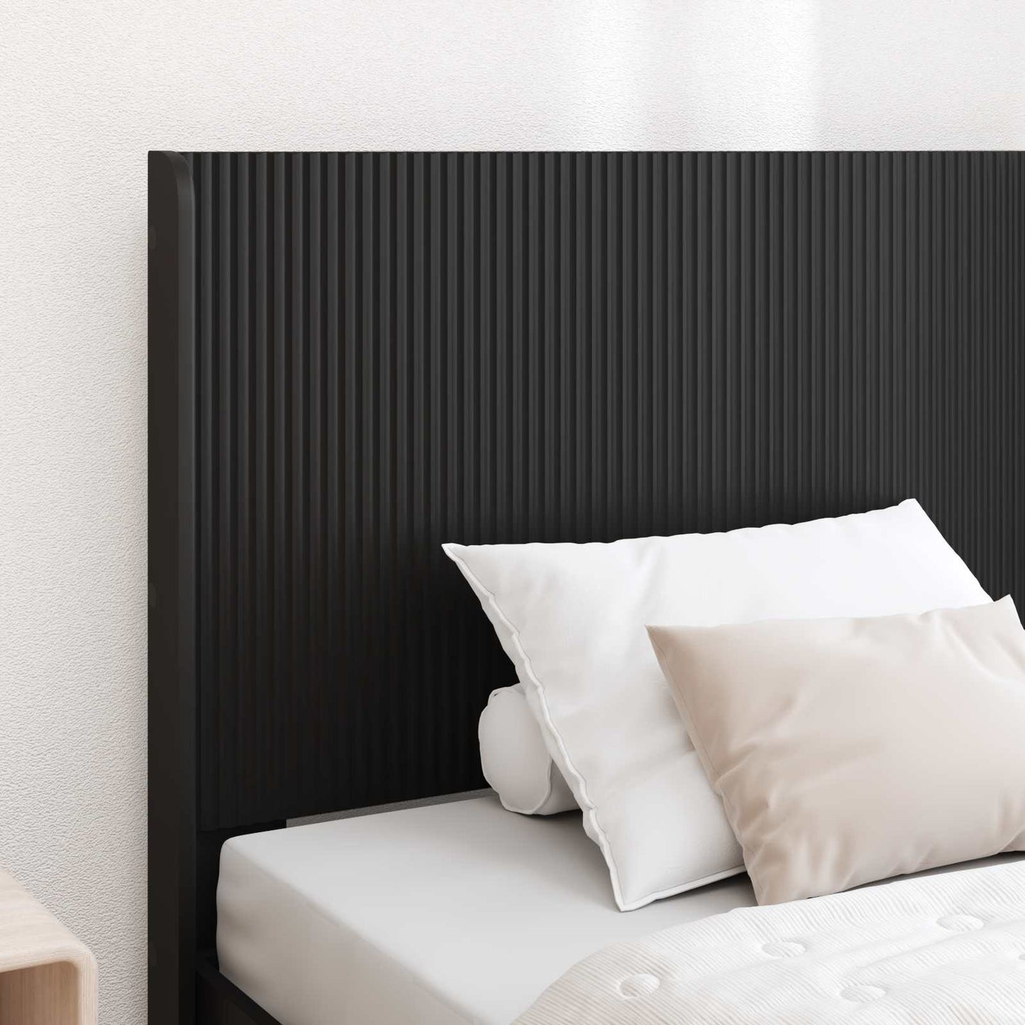 vidaXL Bed Frame with Storage and Headboard Black 75 x 190 cm