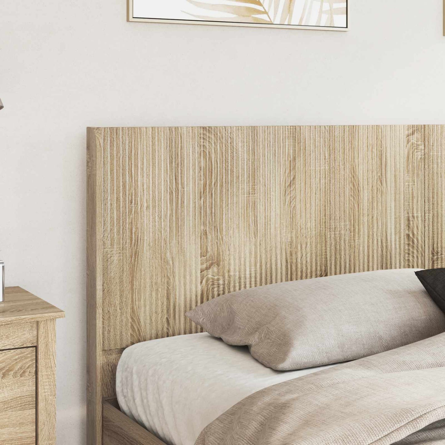 vidaXL Bed Frame with Storage and Headboard Sonoma Oak 200 x 200 cm