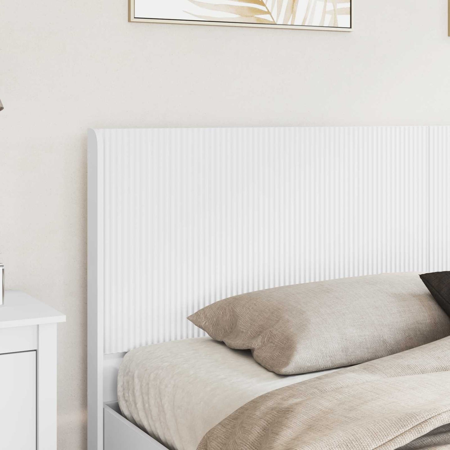 vidaXL Bed Frame with Storage and Headboard White 180 x 200 cm