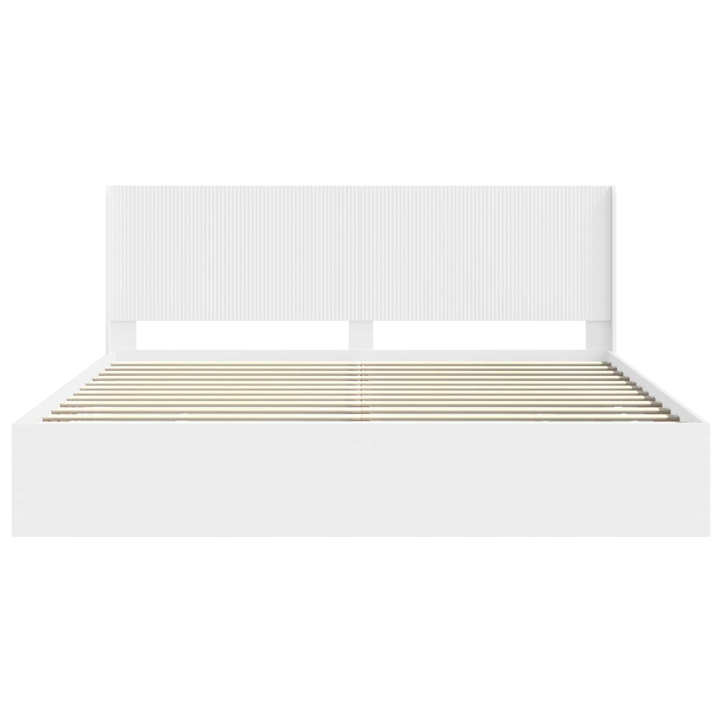vidaXL Bed Frame with Storage and Headboard White 180 x 200 cm