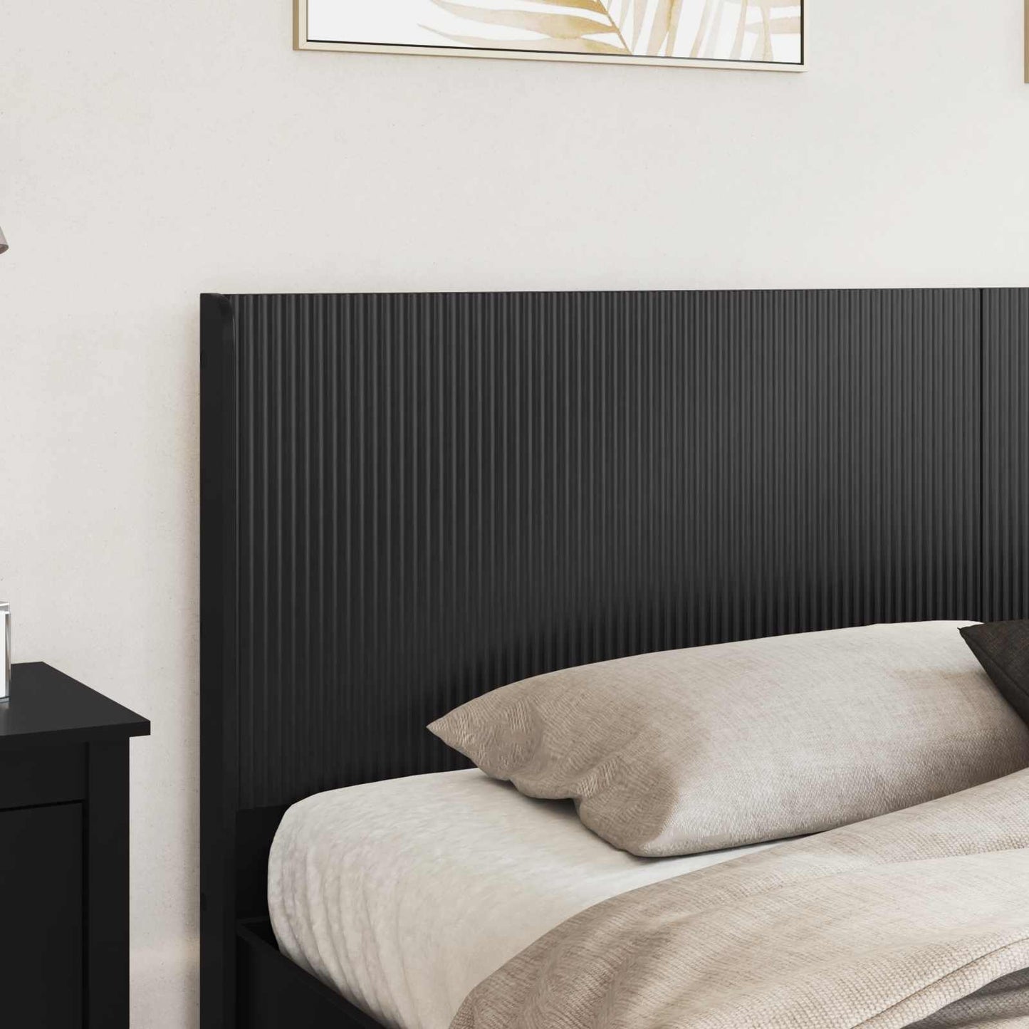 vidaXL Bed Frame with Storage and Headboard Black 180 x 200 cm