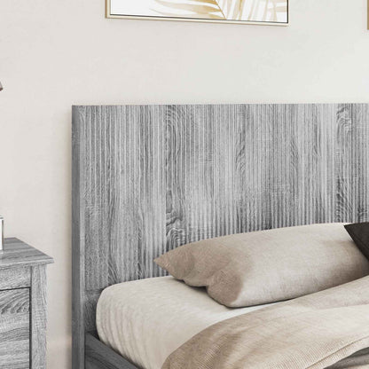 vidaXL Bed Frame with Storage and Headboard Grey Sonoma 180 x 200 cm