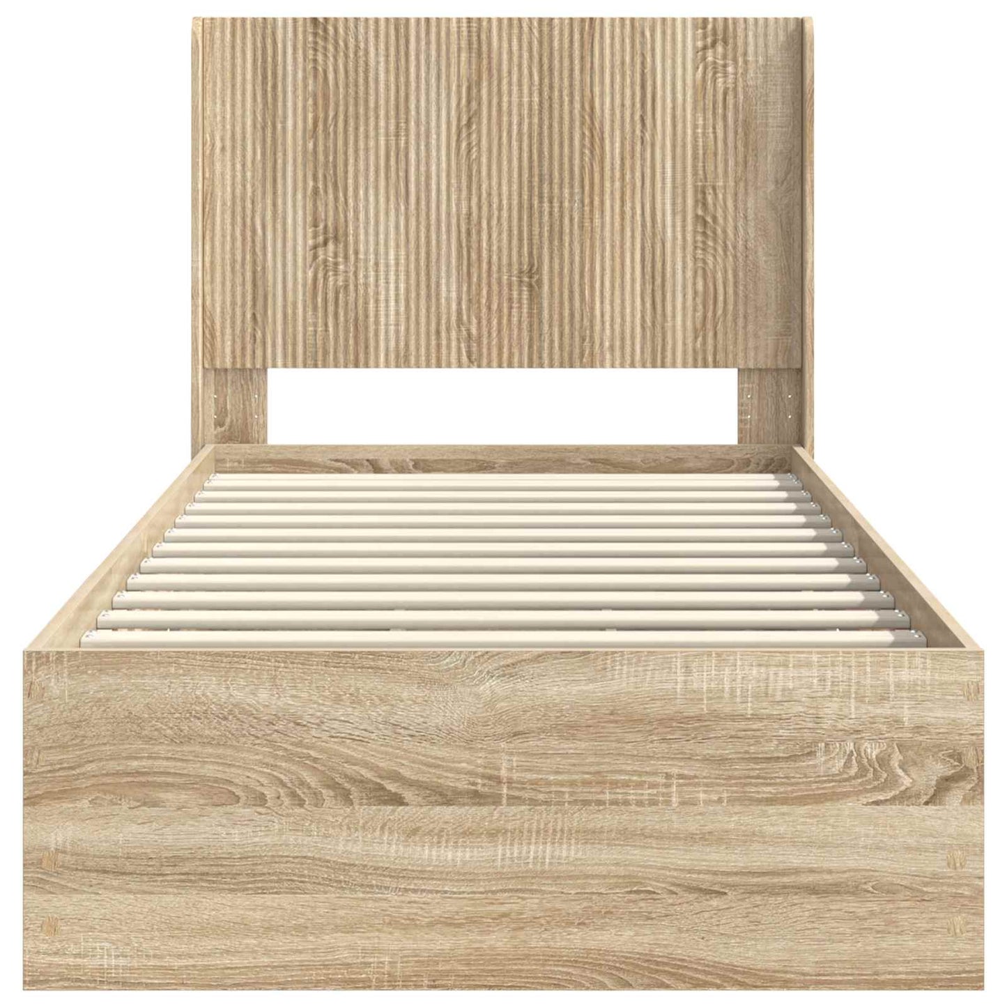 vidaXL Bed Frame with Storage and Headboard Sonoma Oak 100 x 200 cm