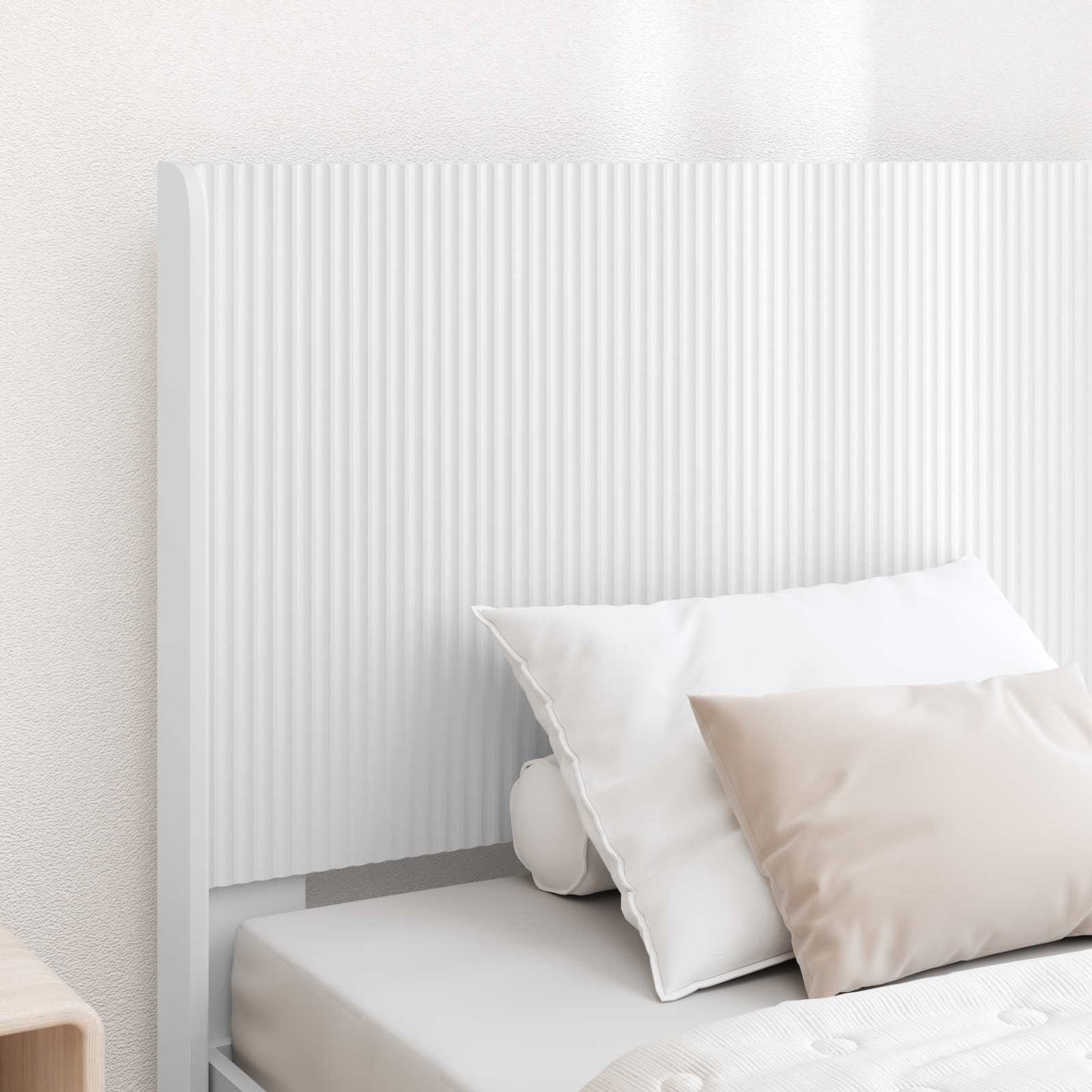 vidaXL Bed Frame with Storage and Headboard White 90 x 200 cm