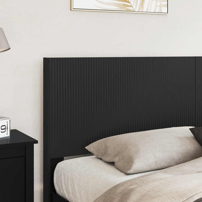 vidaXL Bed Frame with Storage and Headboard Black 200 x 200 cm