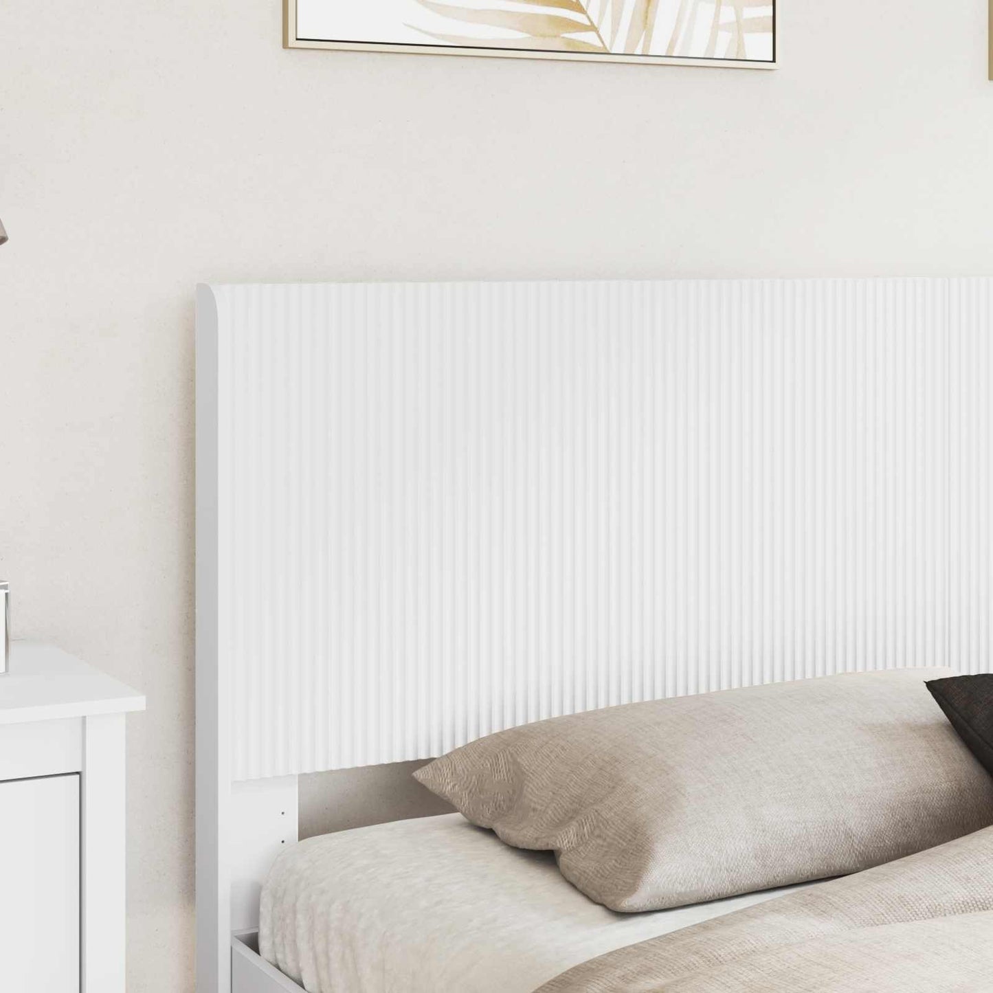 vidaXL Bed Frame with Storage and Headboard White 180 x 200 cm