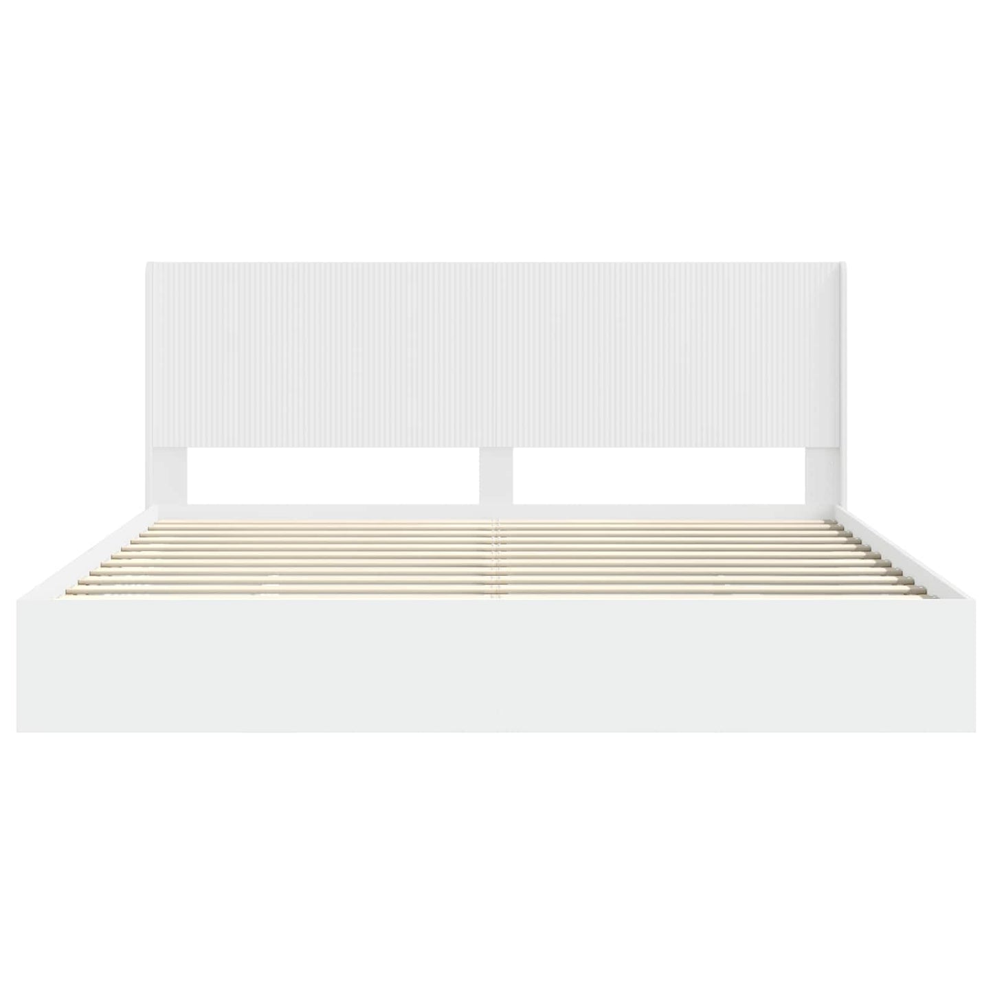 vidaXL Bed Frame with Storage and Headboard White 180 x 200 cm