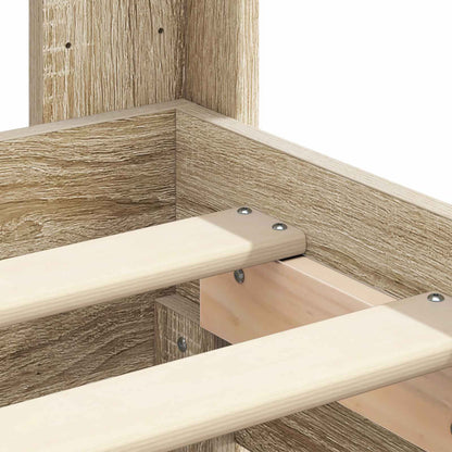 vidaXL Bed Frame with Storage and Headboard Sonoma Oak 180 x 200 cm